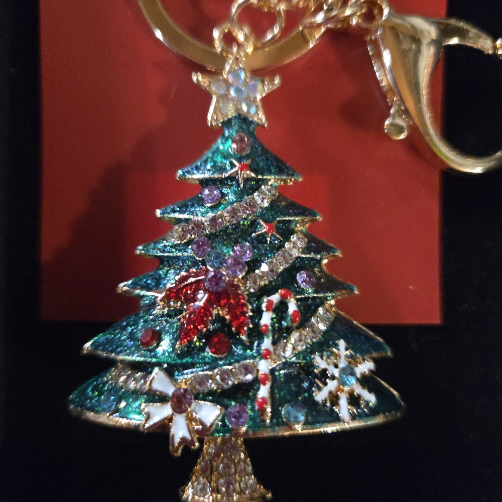 Festive Christmas Tree Keychain/ Bag Charm
